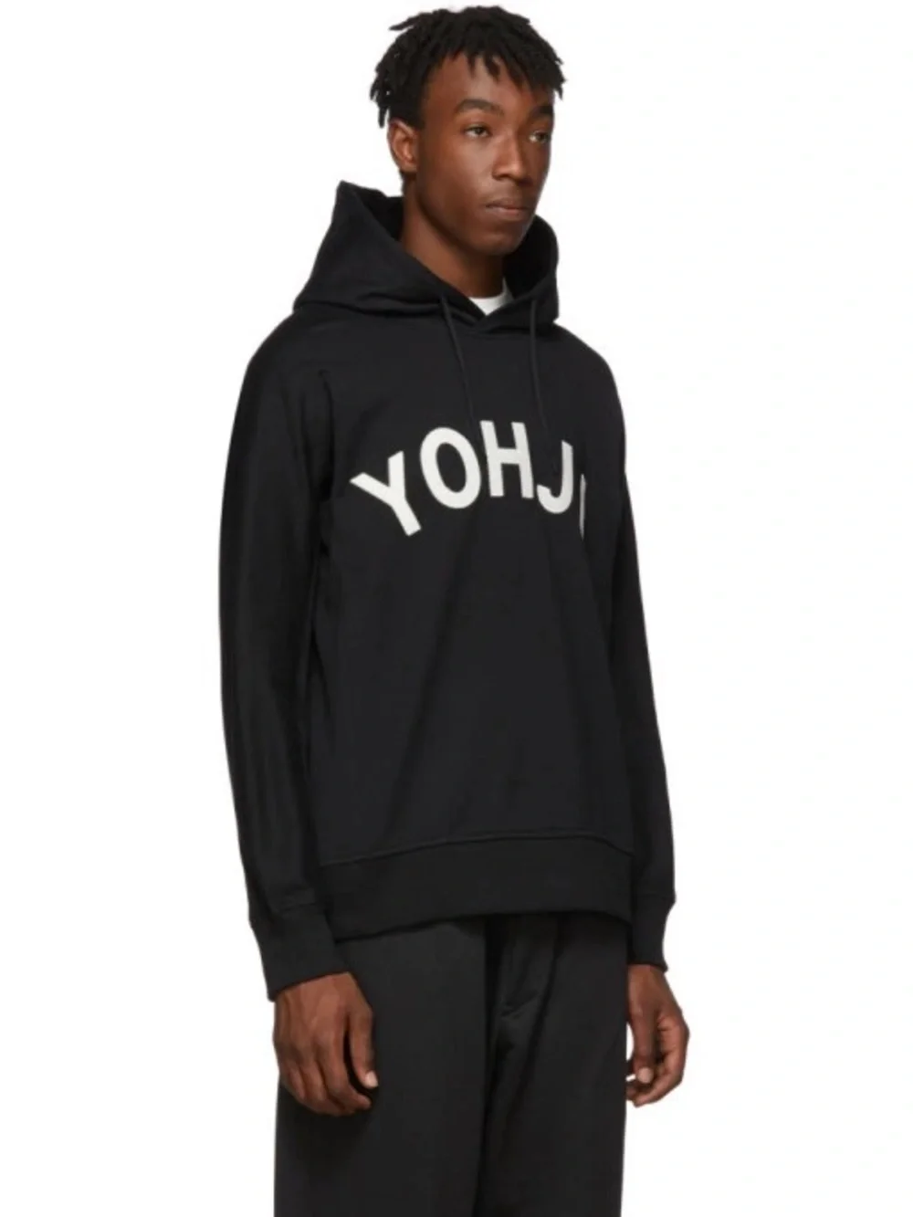 Y-3 x Adidas Yohji Letters Hoodie in black